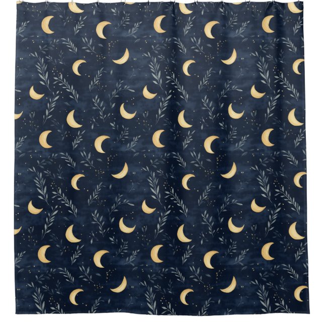 Rideau de douche Ciel Lune Nuit (Devant)