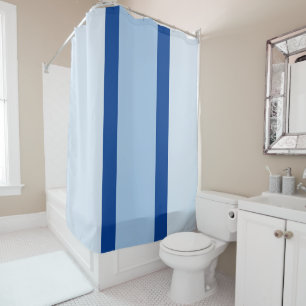 Rideau de douche Classique Uni Bleu Clair Foncé 