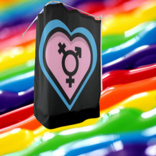 Rideau de douche Cœur de la Fierté Trans