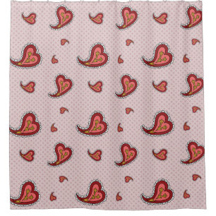 Rideau de douche Coeur Paisley