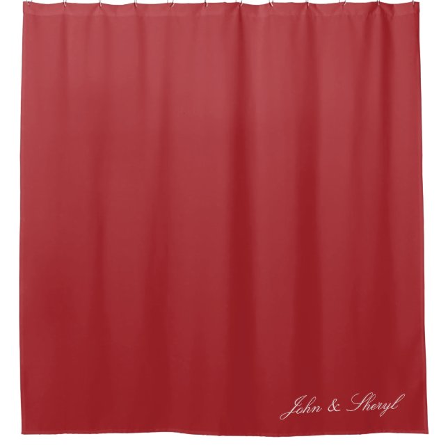 Rideau de douche couleur foncé rouge foncé personn (Devant)