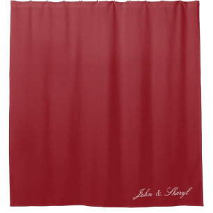 Rideau de douche couleur rouge marron solide