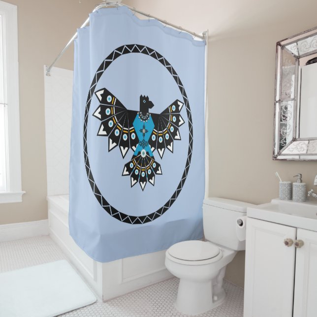 Rideau de douche d'aigle autochtone (En situation)