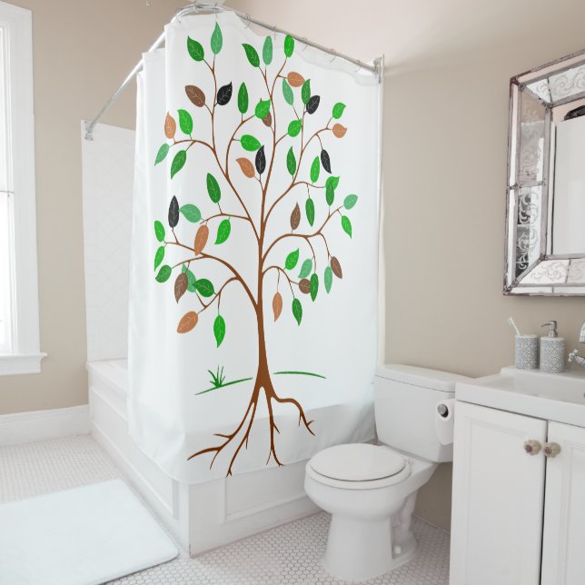 Rideau de douche d'arbre (En situation)