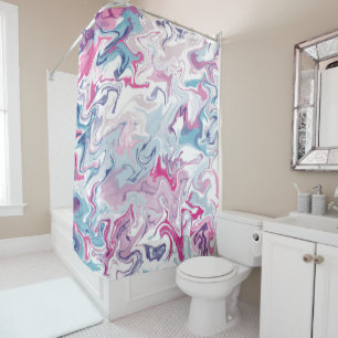 Rideau de douche d'art liquide en acrylique - Abst