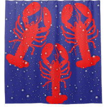 Rideau de douche de homard