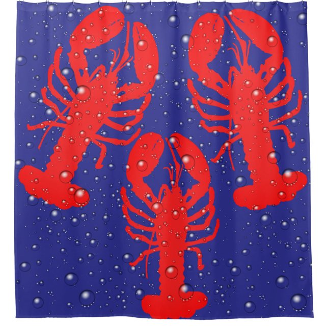 Rideau de douche de homard (Devant)