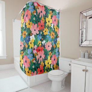 Rideau de douche de jardin vibrant