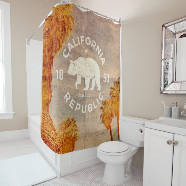 Rideau de douche de la République de Californie Vi (En situation)