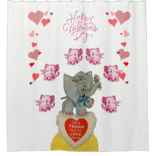 Rideau de douche de la Saint Valentin