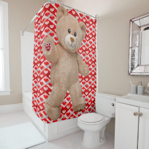 Rideau de douche de la Saint-Valentin, ours en pel
