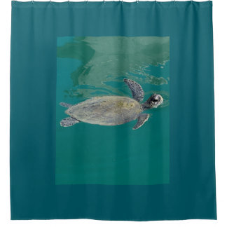 Rideau de douche de la tortue de mer