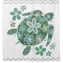 Rideau de douche de la tortue de mer