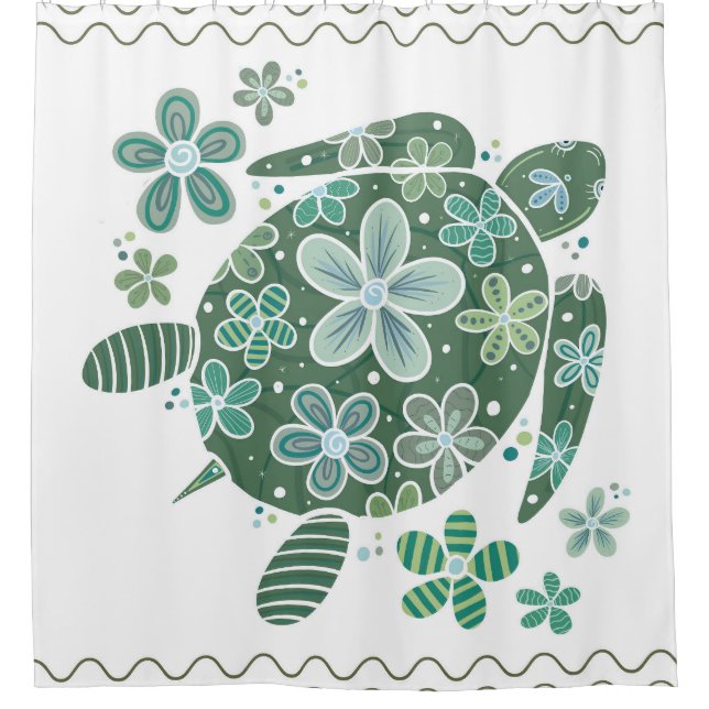 Rideau de douche de la tortue de mer (Devant)