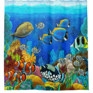 rideau de douche de lit de mer