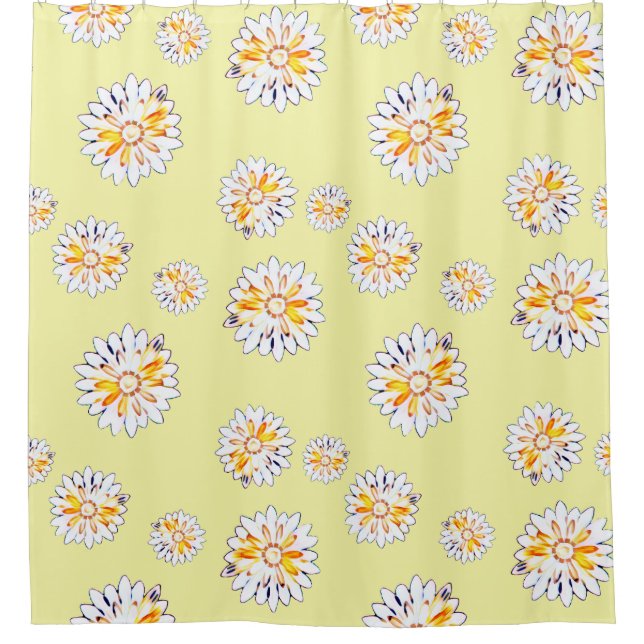 Rideau de douche de marguerite (Devant)