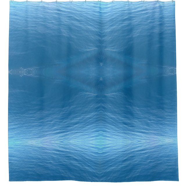 Rideau de douche de mer bleu (Devant)