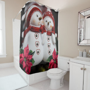 Rideau de douche de Noël, Snowman