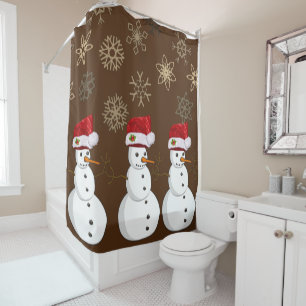 Rideau de douche de Noël, Snowman