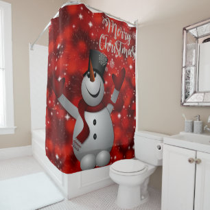 Rideau de douche de Noël, Snowman