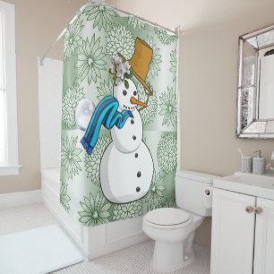 Rideau de douche de Noël, Snowman
