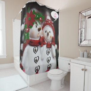 Rideau de douche de Noël, Snowman