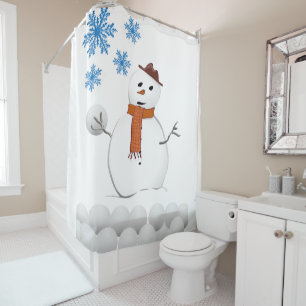 Rideau de douche de Noël, Snowman