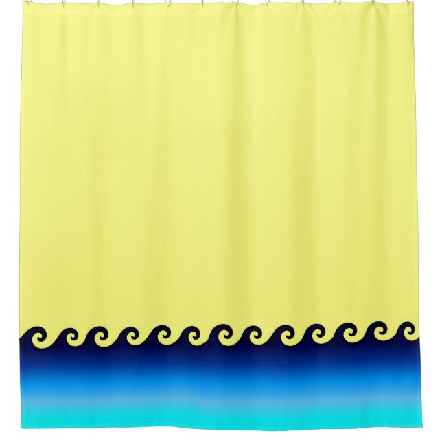 Rideau de douche de plage 72 po x 72 po (Devant)