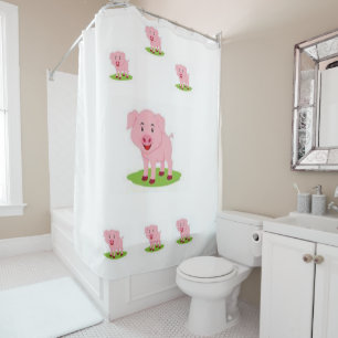 Rideau de douche de porc