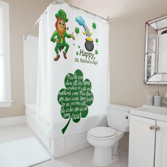 Rideau de douche de Saint Patrick (En situation)