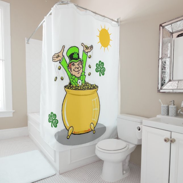 Rideau de douche de Saint Patrick (En situation)