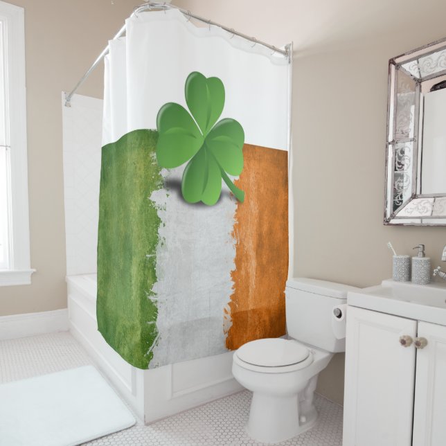 Rideau de douche de Saint Patrick (En situation)