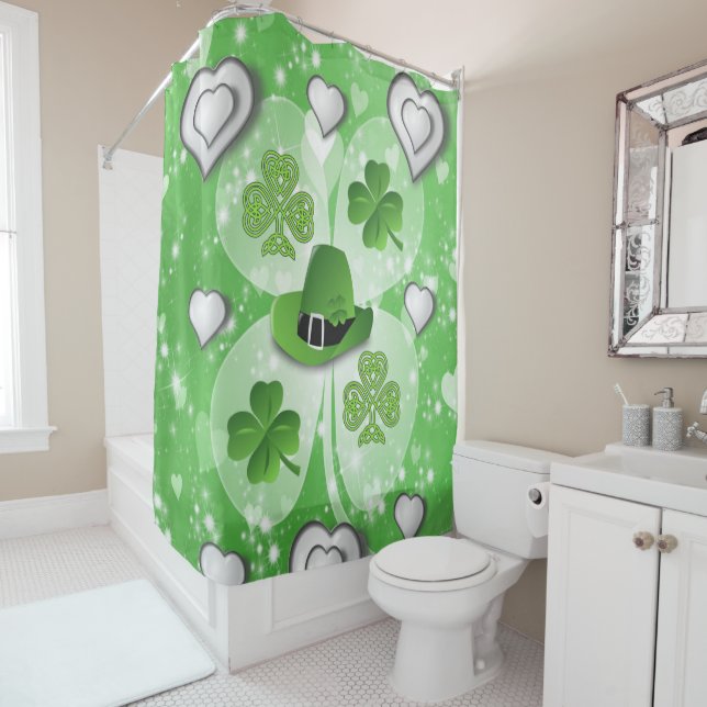 Rideau de douche de Saint Patrick (En situation)