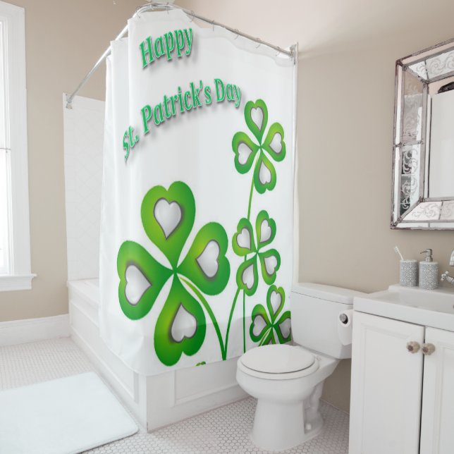 Rideau de douche de Saint Patrick (En situation)