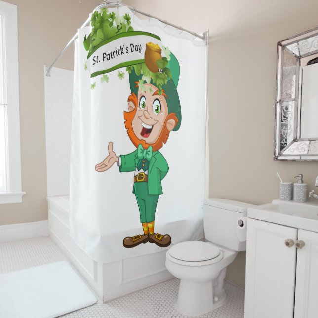 Rideau de douche de Saint Patrick (En situation)