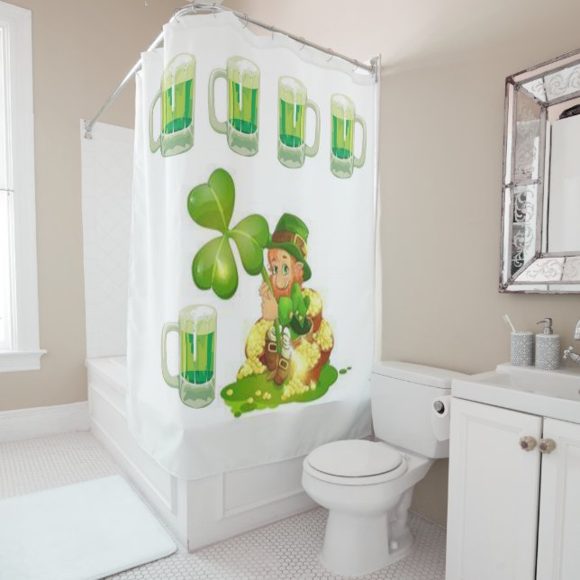 Rideau de douche de Saint Patrick (En situation)