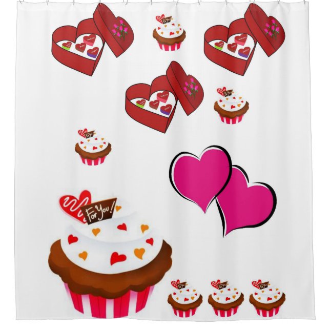 Rideau de douche de Saint Valentin (Devant)