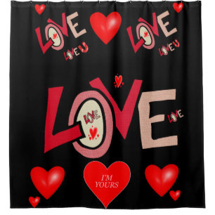 Rideau de douche de Saint Valentin