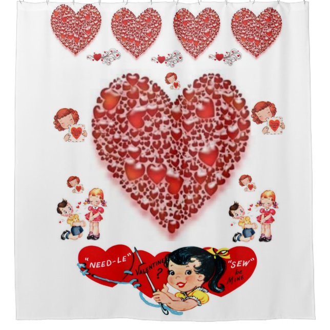 Rideau de douche de Saint Valentin (Devant)