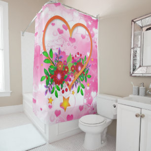 Rideau de douche de Saint Valentin