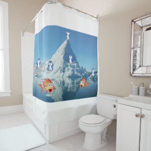 Rideau de douche de Saint Valentin, Penguin