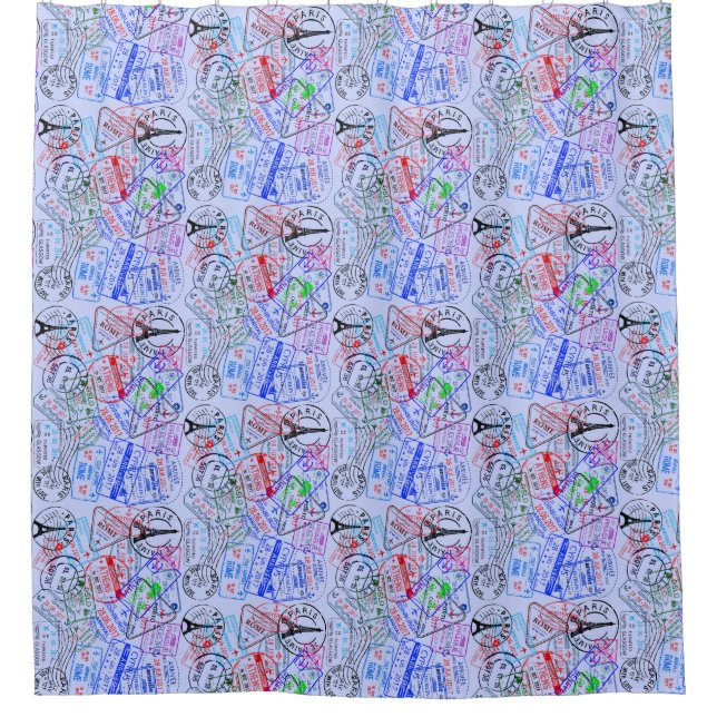 Rideau de douche de vacances européen (Devant)