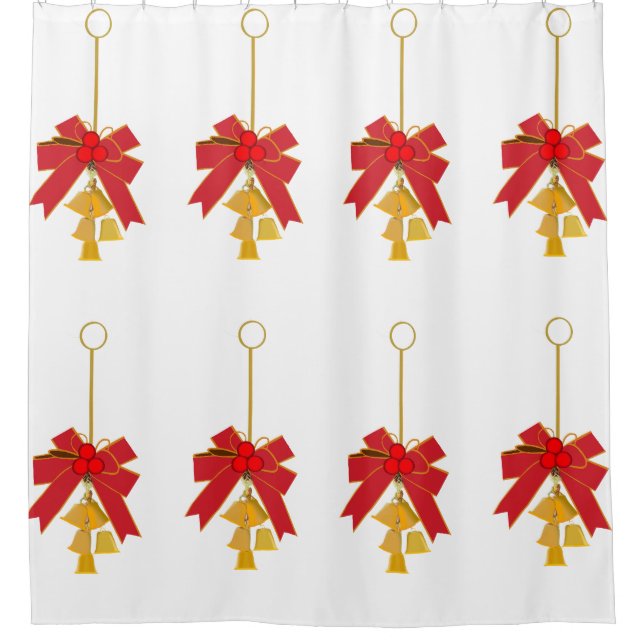 Rideau de douche décoratif de Noël (Devant)