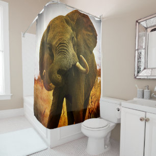 Rideau de douche d'éléphant africain