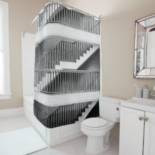 Rideau de douche d'escalier