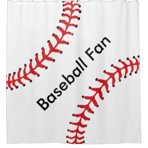 Rideau de douche design de baseball