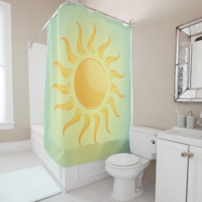 Rideau de douche design Sunshine (En situation)