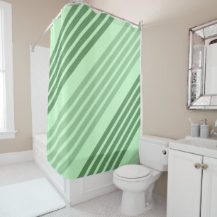 Rideau de douche diagonale vert