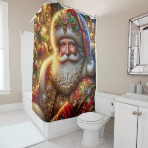 Rideau de douche du Père Noël