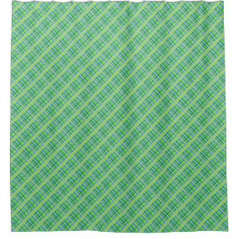 Rideau De Douche Élégant Vert Et Bleu